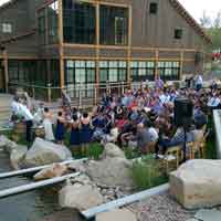 Mountainside resort ceremony sound and music - High Wine Distillery, Utah